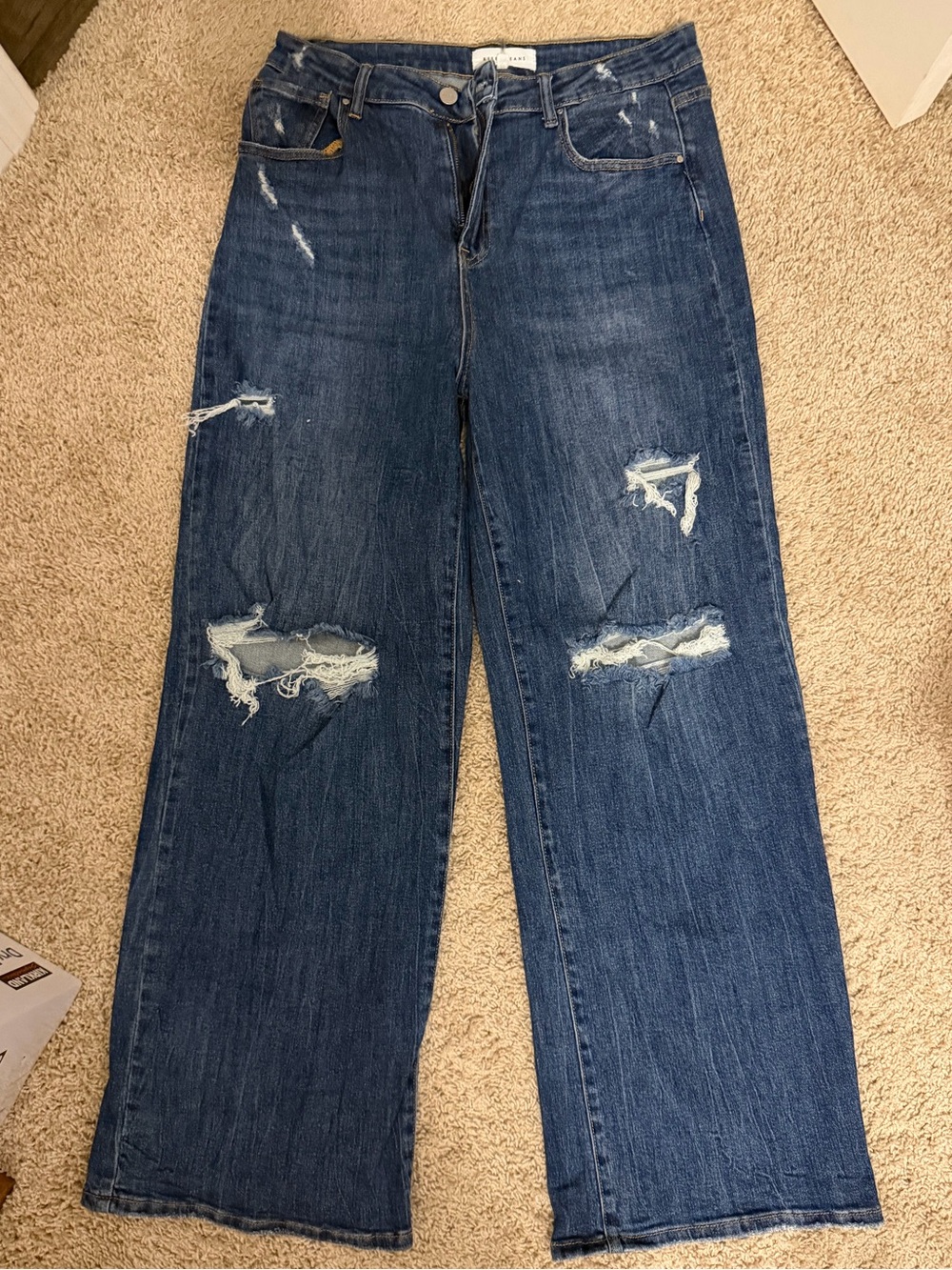 Risen Size 15 Wide Leg Distressed Women’s Jeans